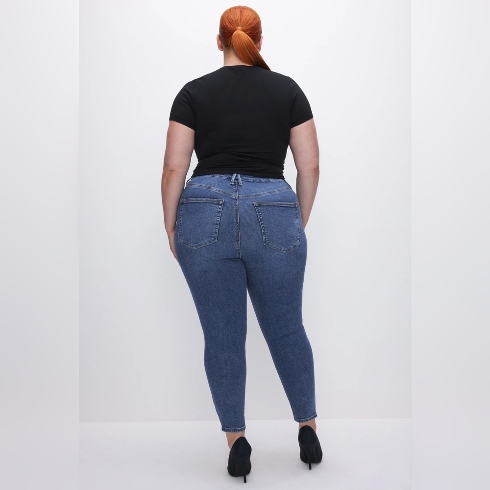 Good American Blue Skinny Ankle Jeans, Size 15